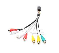 TAOTT 14 pines universal RCA salida arnés de cable subwoofer adaptador de cable conector de cableado Android Radio coche DVD Accesorios