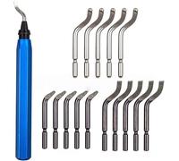 Taoxekoro Escariador giratorio de tubo de desbarbado y cortador de bordes de bricolaje: cortador de rebabas, raspador, herramienta de desbarbado, broca de enrutador, cuchillo de recorte, pieza de