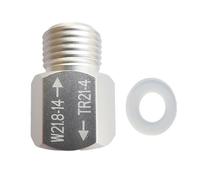 TAOZHUGONG Adaptador de cilindro de soda doméstico, adaptador de CO2, regulador de barril hecho en casa, TR21-4 hasta W21.8, adaptador de cilindro resistente, accesorio convertidor, adaptador