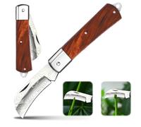 Taozoey Cuchillo de Injerto, Cuchillo de injerto Plegable, Cuchillo de Injerto de Acero Inoxidable, Cuchillo para Jardinería, Cuchillo de Poda de Injerto de Jardín, Injerto Jardinería Herramienta (B)