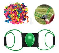 Taozoey Lanzador de globos de agua, 1 catapulta de globos de agua con 200 globos de agua, juego de globos de agua para niños y adultos, eyección de hasta 300 yardas (verde)