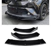 TaoZong Coche Alerón Delantero para Toyota C-HR 2018-2022,Splitter Spoiler Lip Set Carrocería Parachoques Accesorios AleróN Difusor de Parachoques,A-Glossy Black
