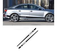 TaoZong Coche Pegatinas de Rayas para Audi A3 8P 8V A4 B6 B8 B7 A6 C5 C6 C7 Q5 Q7 TT,CalcomaníA para FaldóN de Puerta Lateral de Coche DecoracióN del Cuerpo Accesorios