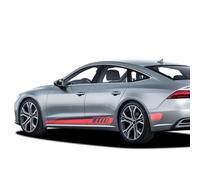 TaoZong Coche Pegatinas de Rayas para Audi A7 Sportback S7 RS7,CalcomaníA para FaldóN de Puerta Lateral de Coche DecoracióN del Cuerpo Accesorios