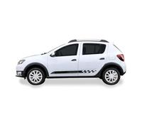 TaoZong Coche Pegatinas de Rayas para Dacia Sandero,CalcomaníA para FaldóN de Puerta Lateral de Coche DecoracióN del Cuerpo Accesorios