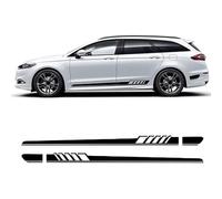 TaoZong Coche Pegatinas de Rayas para Ford Mondeo MK3 MK4 MK5 Fusion,CalcomaníA para FaldóN de Puerta Lateral de Coche DecoracióN del Cuerpo Accesorios