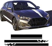 TaoZong Coche Pegatinas de Rayas para Hyundai Veloster N JS FS Turbo,CalcomaníA para FaldóN de Puerta Lateral de Coche DecoracióN del Cuerpo Accesorios