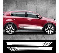 TaoZong Coche Pegatinas de Rayas para Kia Sportage 3 4 QL,CalcomaníA para FaldóN de Puerta Lateral de Coche DecoracióN del Cuerpo Accesorios