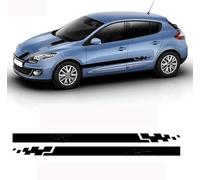 TaoZong Coche Pegatinas de Rayas para Megane 2 3 4 RS MK2 MK3 MK4 Turbo GT,CalcomaníA para FaldóN de Puerta Lateral de Coche DecoracióN del Cuerpo Accesorios