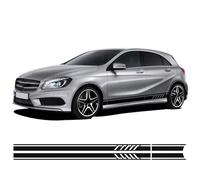 TaoZong Coche Pegatinas de Rayas para Mercedes Benz Classe A W176 W177 A45 A180 A200 A220 A250 X117,CalcomaníA para FaldóN de Puerta Lateral de Coche DecoracióN del Cuerpo Accesorios