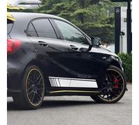 TaoZong Coche Pegatinas de Rayas para Mercedes Benz W176 A Class A180 A200 A250 A45 AMG,CalcomaníA para FaldóN de Puerta Lateral de Coche DecoracióN del Cuerpo Accesorios