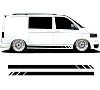 TaoZong Coche Pegatinas de Rayas para VW Transporter T4 T5 T6,CalcomaníA para FaldóN de Puerta Lateral de Coche DecoracióN del Cuerpo Accesorios