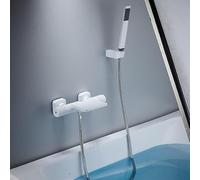 Tap Bath Swither Mixer Med Waitfall Waitfall Bath Bath Taps de bañera Bañera Mezcladores de palanca dual Mezcladores de baño Tapones con latón de ducha, oro LWX
