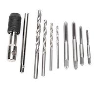 Tap Drill Bit Set | Bearing Steel T - Type Wrench & 4 Taps for M3 M4 M5 M6 Screws/Nuts/Metal | 4 Drill Bits Included (2.5mm 3.5mm 4.2mm 5.0mm)