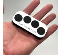 Tap Drums - Un Fidget para todos, inspirado en músicos. Ideal para inquietos, golpecitos, ejercicios con los dedos, practicar en cualquier lugar. Regalo perfecto (blanco)