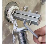 Tap Extractor - Carbon Steel 7.5x1.6cm | Remove Tool Broken Bolt with 4/6 Multifunctional Pipe Extractor, Double Head Screw Extractoŕ Set | Pumps Equipment Water Heater Expansion Shower