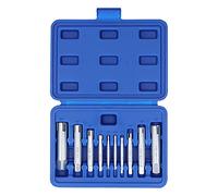 Tap Extractor Screw Remover Set, High Speed Steel, 10Pcs, for Rusty Stuck Slipping Screws with Storage Box