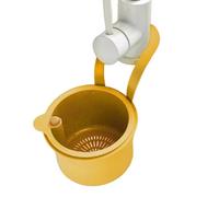 Tap to Clean Fregadero Colador - Cesta de Desagüe de Alimentos Extraíble | Cesta de Dentado de Lavamanos ABS, Colador de Desagüe Versátil para Apartamento, Casa de Campo, Restaurante y Dormitorio