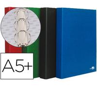 Carpeta de 4 anillas 25mm redondas liderpapel cuarto carton forrado paper coat 4 colores surtidos