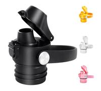 Tapa abatible automática para botella Hydro Flask de boca estándar, tapa de boquilla para botella HydroFlask de boca estrecha, tapa de repuesto con cierre de botón, color negro