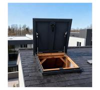 Tapa Acceso de Aleación de Aluminio Sótanos, Tapa de Escotilla de Techo Sellado Contra la Lluvia para Pasajes Pozos Eléctricos, Respiraderos y Tejados(65x65cm/25.59x25.59in)