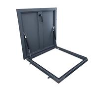 Tapa Acceso for Pozos de Metal/sótanos, Tapa de Escotilla de Techo con Sello de Goma, Apertura A 90°, Tapa De Sótano/ático Exterior, A Prueba De Polvo, Pozo de Inspección, Puerta De Seguridad(80x80cm)