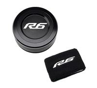 Tapa Aceite Líquido Frenos Tapa del Depósito De Aceite del Freno Delantero De La Motocicleta, Funda De Regalo, Calcetines para Yam&aha YZFR6 YZF R6 R6S 1999-2021 2005 2007 2010