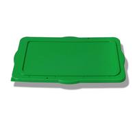 Tapa apilable para cubetas de plástico de polietileno, de cierre firme