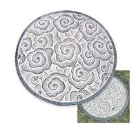 Tapa Arqueta con Marco, Registro Empotrada con Alivio en Forma de Nube, Tapa de Registro para Césped, Patio y Parque(50cm/19.7in)