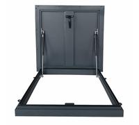 Tapa Arqueta Cuadrada, Trampilla de Techo, Varilla de Soporte Hidráulico, Trampilla de Acceso al Techo Comercial, Acero Galvanizado, Adecuada para Uso Doméstico e Industrial(60x60cm/24x24in)