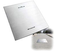 Tapa Arqueta Empotrada y Marco, Tapa de Tanque Séptico de Acero Inoxidable, Cubierta de Alcantarillado con Asas para Patio, Jardín y Acera(40 * 40 * 3cm/16 * 16 * 1.2in)