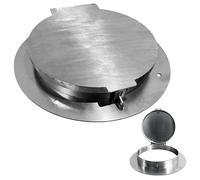 Tapa Arqueta Redonda, Tapa para Tanque Séptico Bloqueables, Acero Inoxidable 304 para Patio, Jardín y Parque, Capacidad de Carga de 400 Kg(80 * 80 * 5cm/31 * 31 * 2in)