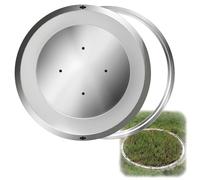 Tapa Arqueta y Marco Invisibles, Tapa de Tanque Séptico Empotrada, Cubierta de Alcantarillado de Acero Inoxidable 304 con Orificio de Drenaje para Parques y Césped(60 * 60 * 12cm/24 * 24 * 5in)