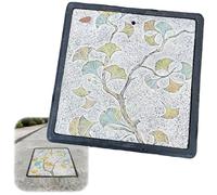 Tapa Arqueta y Marco Invisibles, Tapa de Tanque Séptico Empotrada, Cubierta de Alcantarillado de Fibra de Carbono para Alcantarillado de Entrada y Patio, Carga de 2000 Kg(50*50*2.5cm/20*20*0.9in)