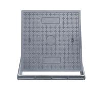 Tapa Arqueta y Marco, Tapa de Alcantarilla de Plástico, Textura Antideslizante, Aptas para Zonas Verdes, Áreas Residenciales y Patios(60cm/24in)