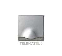 Tapa articulada enchufe 2 polos+toma tierra lateral seguridad Simon 82 aluminio - 82090-33