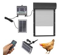 Tapa automática para pollos, con mando a distancia, temporizador LCD, resistente al agua, accesorio para gallinero, para gallinas, gansos, patos (negro)