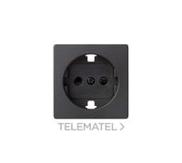 Tapa base de enchufe Schuko negro mate Simon Simon 82 concept 82 Detail - 8200041-098