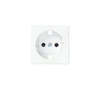 SIMON - Tapa Base de Enchufe Schuko con Toma Tierra, Serie 82 Concept, Compatible con las Series 75, 31, 82 y 88, Efecto Mate Antihuellas, Color Blanco