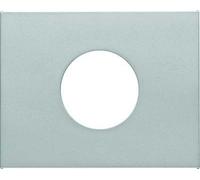 Tapa central para piloto/pulsador, lámpara E10, series berker K.x de hager, aluminio