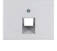 Tapa central para toma teléfono/red series berker K.x de hager, aluminio