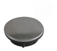 Tapa ciega de acero inoxidable para fregadero de 36 mm, para lavabo de cocina, anillo de desbordamiento, acabado plateado