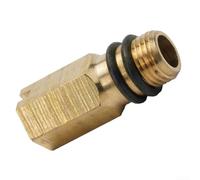 Tapa ciega de entrada de agua de latón con tamaño de rosca M10 para grifos mezcladores fríos y calientes, cuenta con dos arandelas de goma para un sellado hermético