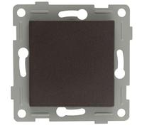 Tapa ciega empotrable en grafito, diseño moderno, fácil instalación, para espacios sin uso de tomas eléctricas o conexiones.