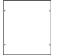 Tapa ciega fija de 400x350 mm para armarios quadro4/5/plus
