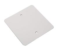 Tapa Ciega Metálica Tipo 120 para Pared de Acero Inoxidable | Placa Cuadrada Doble Orificio, 85mm entre Centros, Acabado Pulido, para Cajas 120 y Enchufes sin Uso