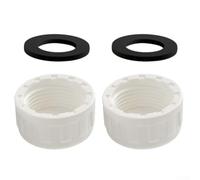 Tapa ciega para tubería de desagüe de fregadero de 32 mm, salida de PVC blanco con arandela de sellado de compresión, se adapta a fregaderos y lavavajillas (32 mm)
