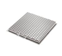 Tapa cisterna reforzada de chapa estriada de espesor 30/10 con marco, bisagras, asas y ojal para el cierre con candado - Acabado en Italia - Dimensiones: 500 x 500 x 35 mm