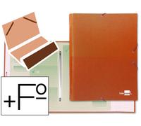 Carpeta clasificadora liderpapel 12 departamentos folio prolongado carton forrado naranja
