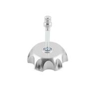 Tapa Combustible Tapa del Tanque De Gasolina para Motocicleta, Accesorio Universal para Motocross, Quads, Todoterrenos Y La Mayoría De Las Motocicletas.(Silver)